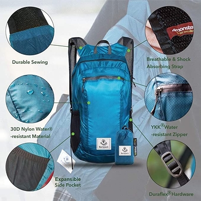 Hausse du matériel léger du résistant à l'eau 70L Oxford de sac à dos de Daypack Packable