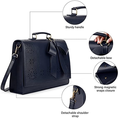 Arc détachable d'ordinateur portable du Vegan des femmes de sac d'épaule d'ordinateur de sac en cuir de Satchel