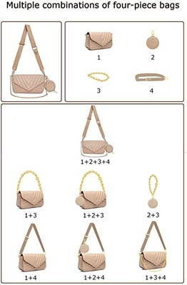 Sac élégant de Small Quilted Crossbody de concepteur pour des femmes
