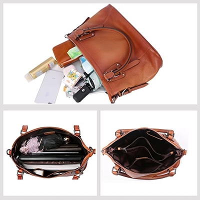 Croix en cuir véritable de la bourse des femmes d'ODM - poignée Tote Bag de dessus de Satchel de corps