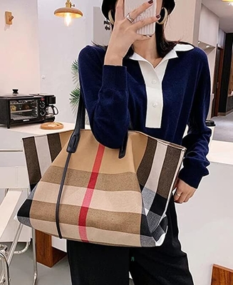 Les dames spacieuses de luxe de grande capacité du sac à main des femmes de toile croisent - la bourse de corps