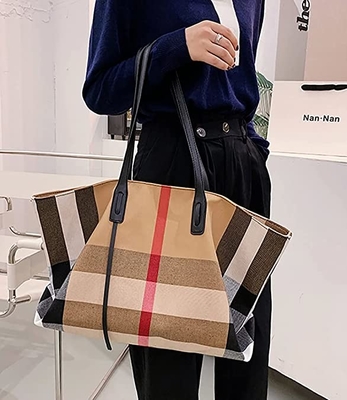 Les dames spacieuses de luxe de grande capacité du sac à main des femmes de toile croisent - la bourse de corps