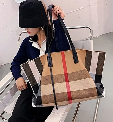 Les dames spacieuses de luxe de grande capacité du sac à main des femmes de toile croisent - la bourse de corps